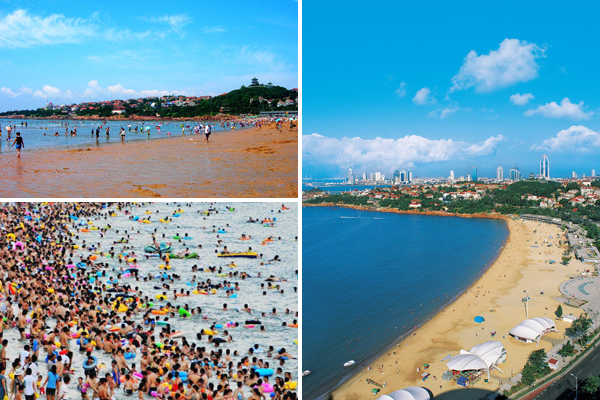 那一定要在盛夏的时候去第一海水浴场,与万人同游一次大海.