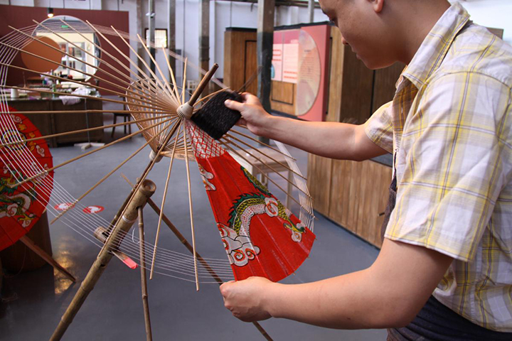 油纸伞手工制作,纸伞手工制作大全,手工制作_大山谷图库